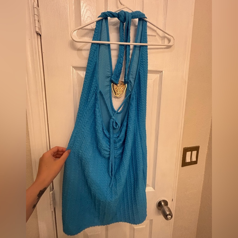 Turquoise Textured DRESS
